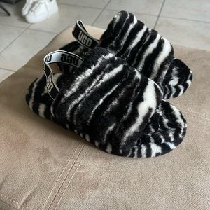 Zebra UGG slippers